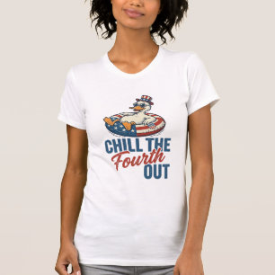 Patriotic Duck Fourth of July Floatie Shirt Design