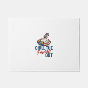 Patriotic Duck Fourth of July Floatie Shirt Design Doormat