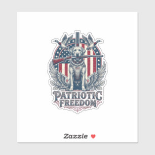 Patriotic Duck Hunter Dog Vector Graphic Tee_1