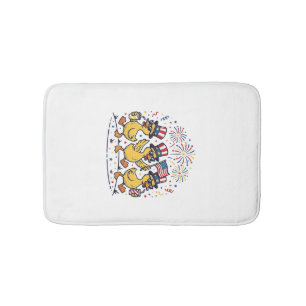 Patriotic Duck Trio Vintage 4th of July Shirt Desi Bath Mat