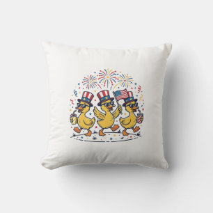 Patriotic Duck Trio Vintage 4th of July Shirt Desi Cushion