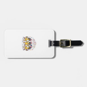 Patriotic Duck Trio Vintage 4th of July Shirt Desi Luggage Tag