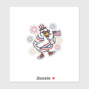 Patriotic Duck Vintage Engraving T-Shirt Design_1