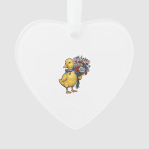Patriotic Duckling Flower Bouquet Vintage Shirt De Ornament