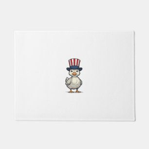 Patriotic Duckling Vintage 4th of July Shirt Desig Doormat