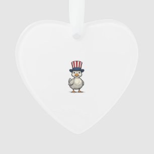 Patriotic Duckling Vintage 4th of July Shirt Desig Ornament