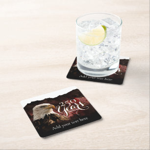 Patriotic Eagle 250 Years Paper Coaster