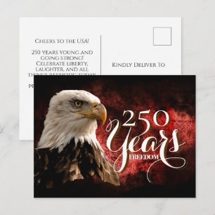 Patriotic Eagle 250 Years Postcard