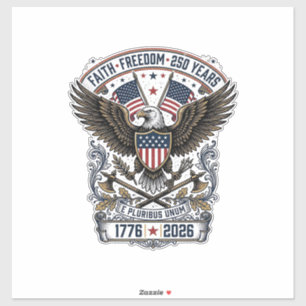 Patriotic Eagle 250 Years Vintage Freedom