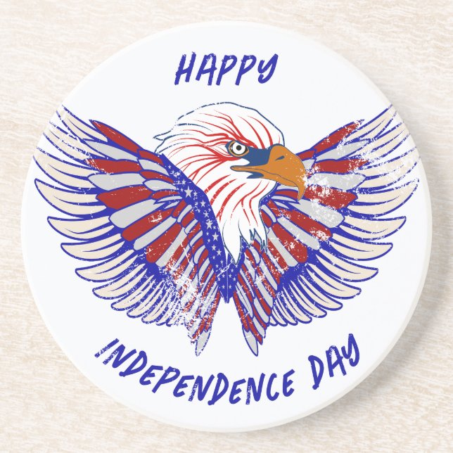 Patriotic Eagle 4th Of July  Coaster (Front)