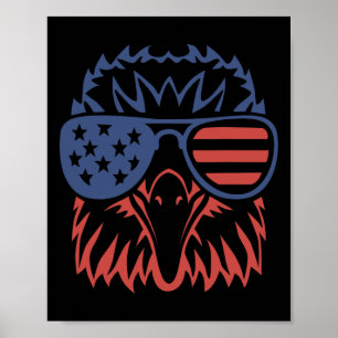 Patriotic Eagle 4th Of July Usa American Flag 1 Poster