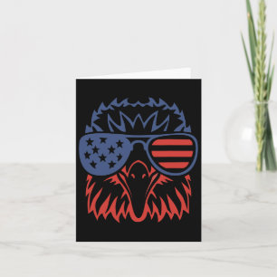 Patriotic Eagle 4th Of July Usa American Flag Card