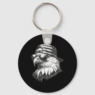 Patriotic Eagle 4th Of July Usa American Flag Key Ring