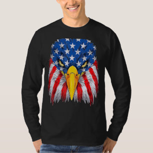 Patriotic Eagle 4th Of July Usa American Flag Meri T-Shirt