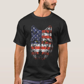 Patriotic Eagle   4th Of July Usa American Flag   T-Shirt