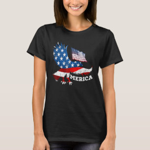 Patriotic Eagle 4th Of July Usa American Flag Vete T-Shirt