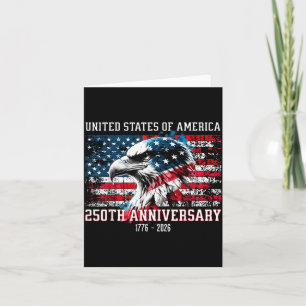 Patriotic Eagle American Flag 250th Anniversary Card