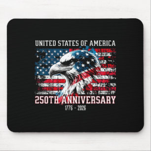 Patriotic Eagle American Flag 250th Anniversary Mouse Pad