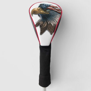 Patriotic Eagle American Flag 4th of July Golf Head Cover