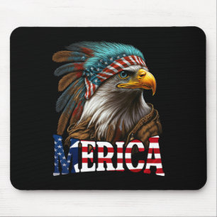 Patriotic Eagle American Flag 4th Of July Merica 1 Mouse Pad