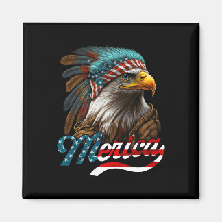Patriotic Eagle American Flag 4th Of July Merica Magnet