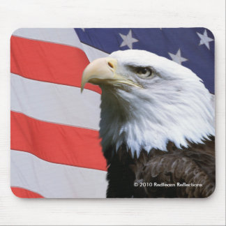 Patriotic Eagle-American Flag Mouse Pad