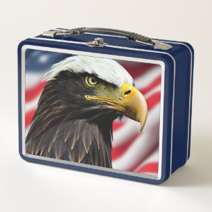 Patriotic/Eagle/American/USA  Metal Lunch Box
