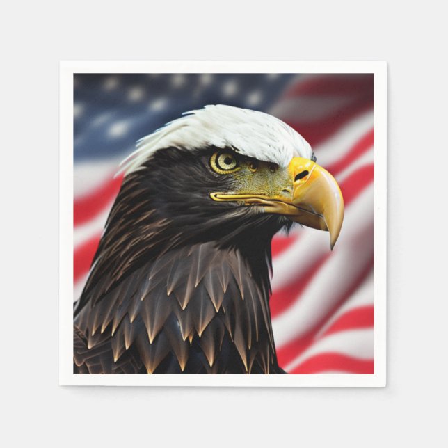 Patriotic/Eagle/American/USA  Napkin (Front)