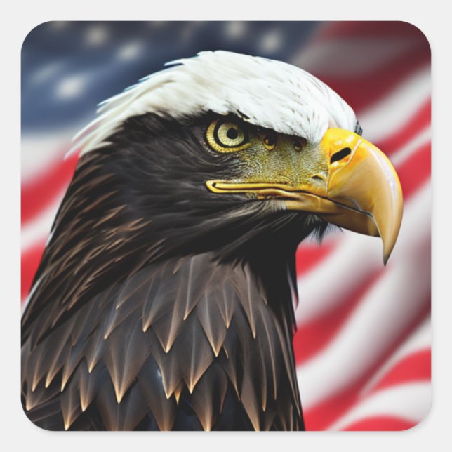 Patriotic/Eagle/American/USA  Square Sticker (Front)
