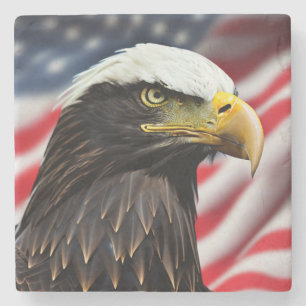 Patriotic/Eagle/American/USA Stone Coaster