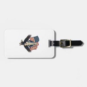 Patriotic Eagle and Colonial General Vintage Vecto Luggage Tag