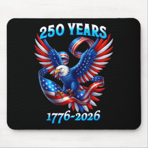Patriotic eagle and flag 250 years 1776-2026 4th mouse pad
