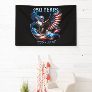 Patriotic Eagle and Flag 250 Years 1776-2026 Banner