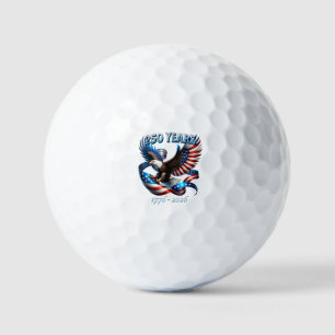 Patriotic Eagle and Flag 250 Years 1776-2026 Golf Balls