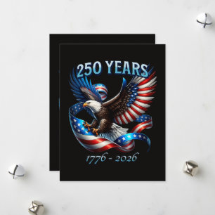Patriotic Eagle and Flag 250 Years 1776-2026 Holiday Card