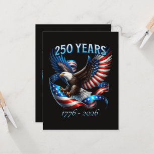 Patriotic Eagle and Flag 250 Years 1776-2026 Invitation