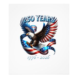 Patriotic Eagle and Flag 250 Years 1776-2026 Photo Print