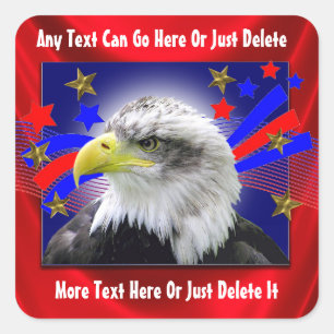 Patriotic Eagle And Gold Stars Stickers