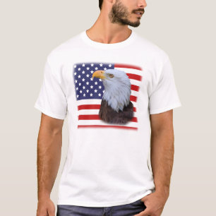 Patriotic  Eagle and USA Flag T-Shirt
