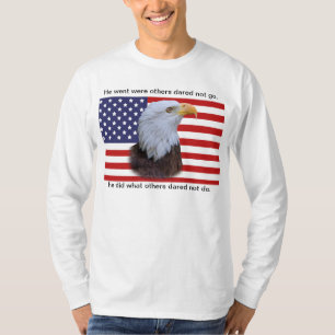 Patriotic Eagle and USA Flag T-Shirt