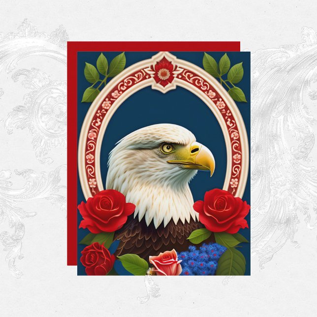 Patriotic Eagle Artwork Scrapbook Paper (Creator Uploaded)