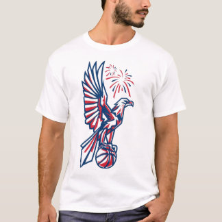 Patriotic Eagle Basketball | American Eagle T-Shirt