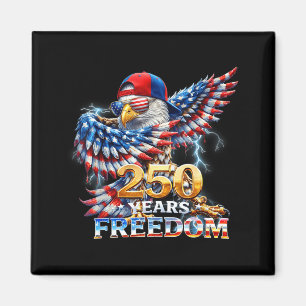 Patriotic eagle dabbing usa flag 4th of july magnet