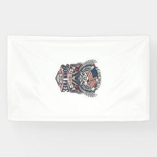 Patriotic Eagle Engine Biker Road Freedom Patriot Banner
