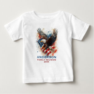 Patriotic Eagle Family Reunion Baby T-Shirt