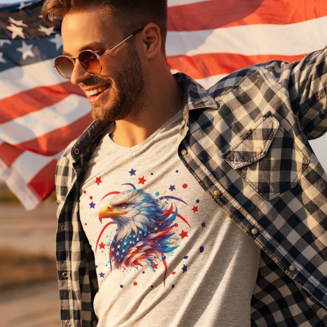 Patriotic Eagle Fireworks T-Shirt (Creator Uploaded)