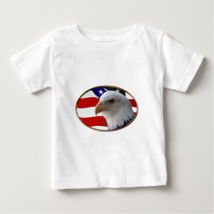 Patriotic Eagle & Flag Baby T-Shirt