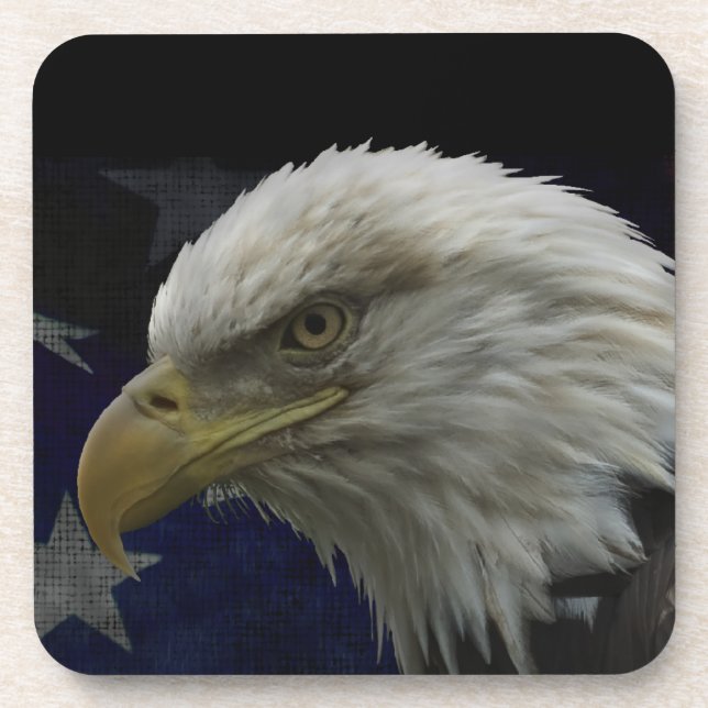Patriotic Eagle & Flag Coaster (Front)