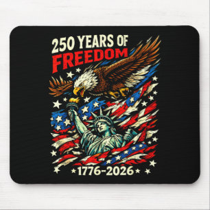 Patriotic eagle flag liberty 1776-2026 250 years mouse pad