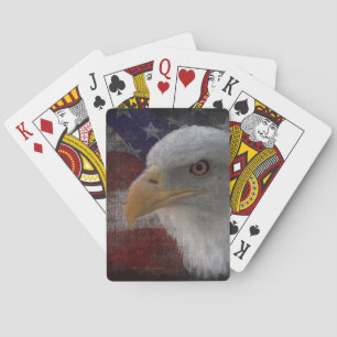 Patriotic Eagle & Flag Playing Cards